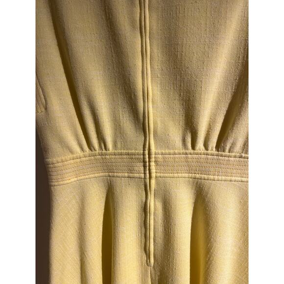 Vintage 60’s Kay Windsor yellow Sleeveless Mod midi Dress size Small - Picture 8 of 9